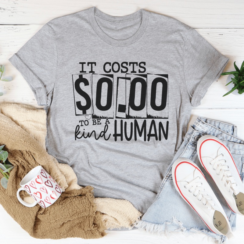 Be A Kind Human Tee Athletic Heather S