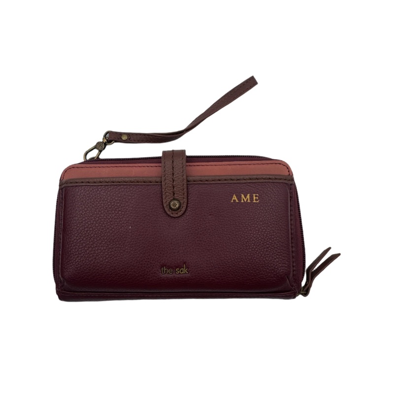 Burgundy Red Multiway Initial Crossbody With AME Initials