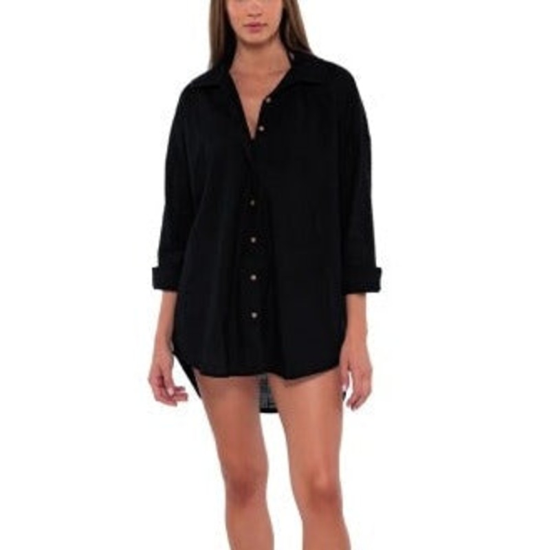 Delilah Shirt Cover Up – 171 BLACK S/M