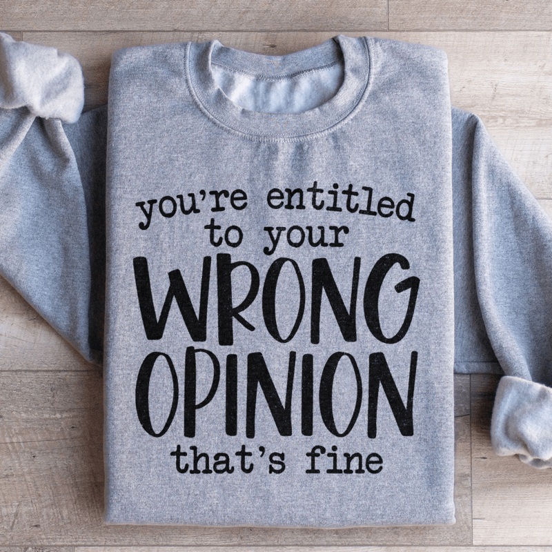 You’re Entitled To Your Wrong Opinion Sweatshirt Black S