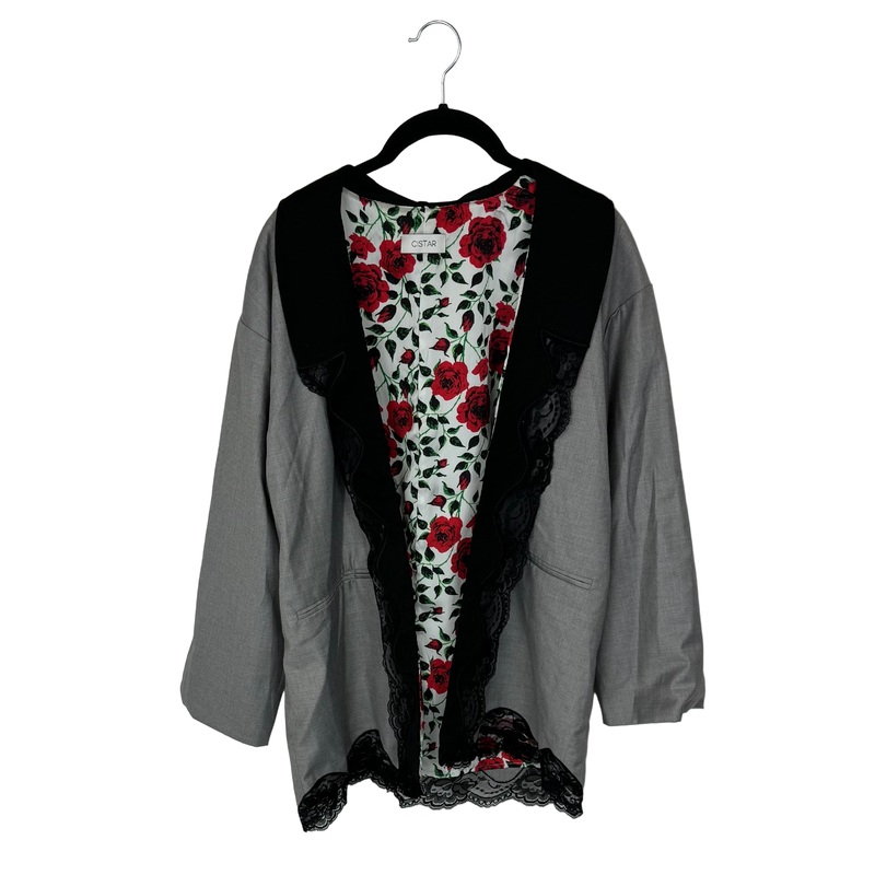 Grey And Black Blazer – Size 6-8