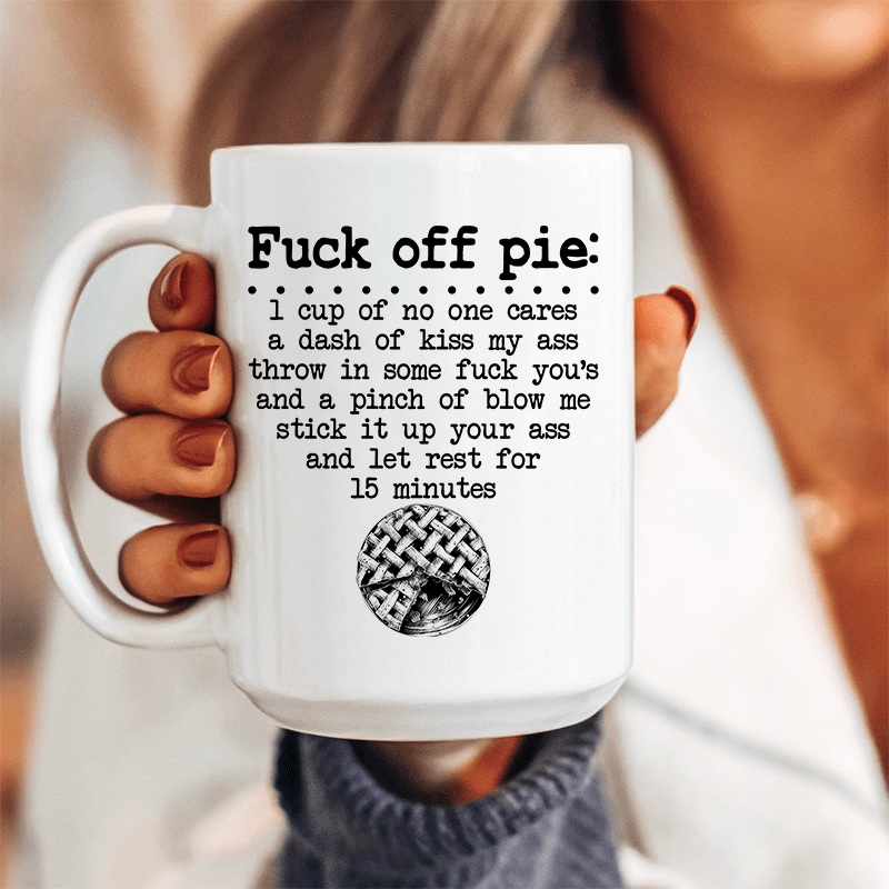 Pie Recipe Ceramic Mug 15 oz White One Size