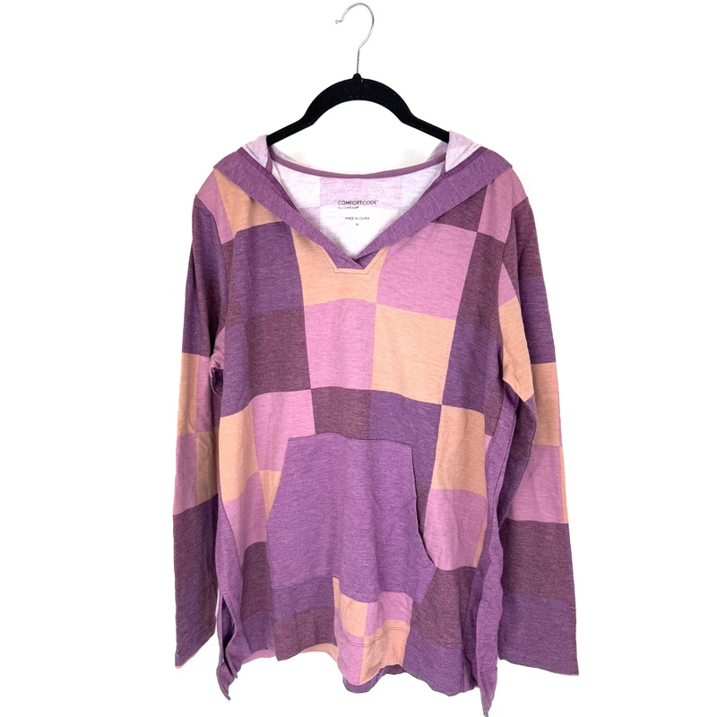 Purple and Brown Color Block Top – Medium