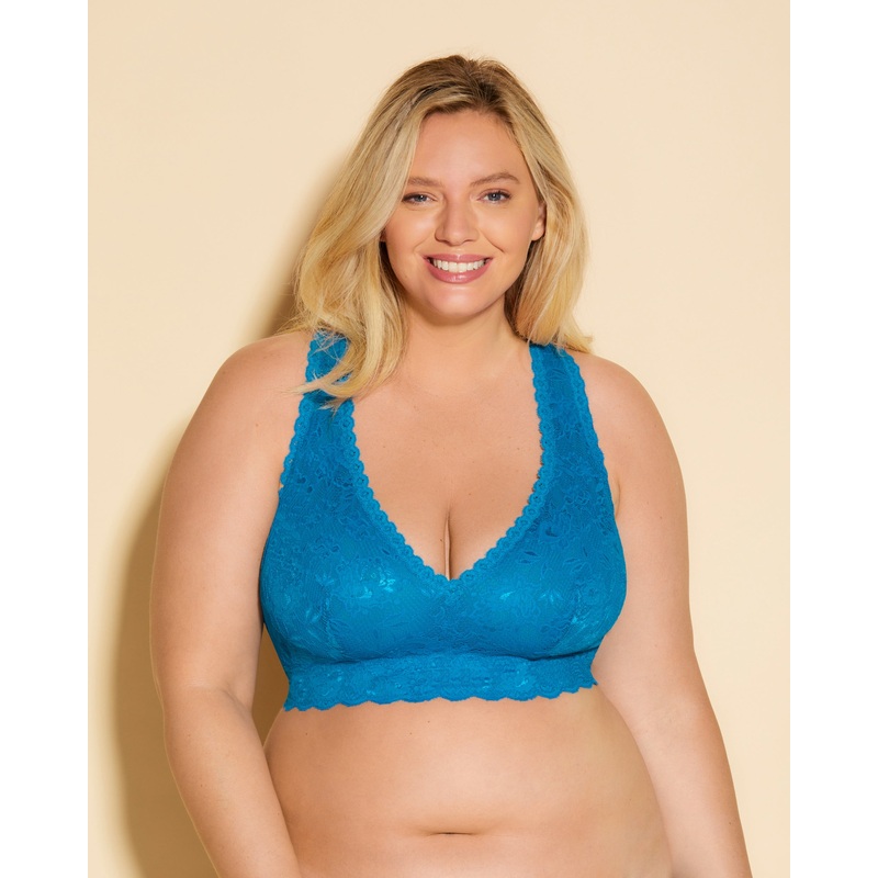 Ultra Curvy Racie Racerback Bralette Udaipur Blue XS