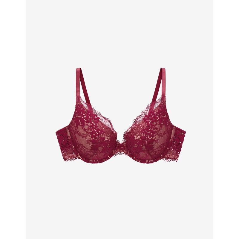 All Day Lace Push-Up Bra ruby 30B