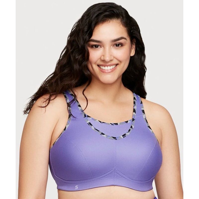 Glamorise No-Bounce Camisole Wire-free Sports Bra – Purple 48H