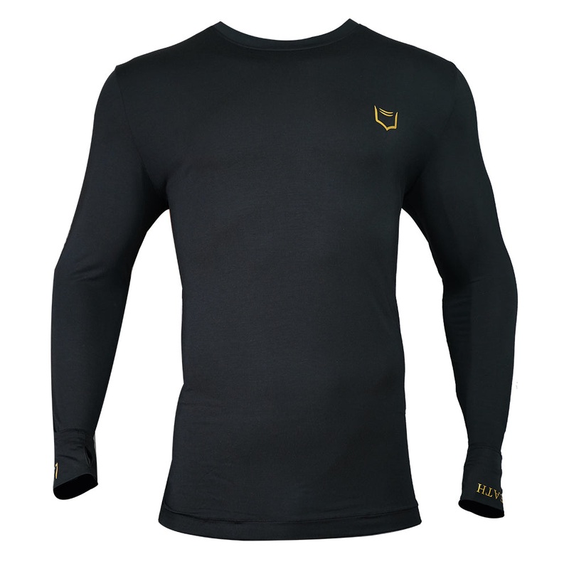 SHEATH Men’s Long Sleeve Base Layer Top BLACK XS