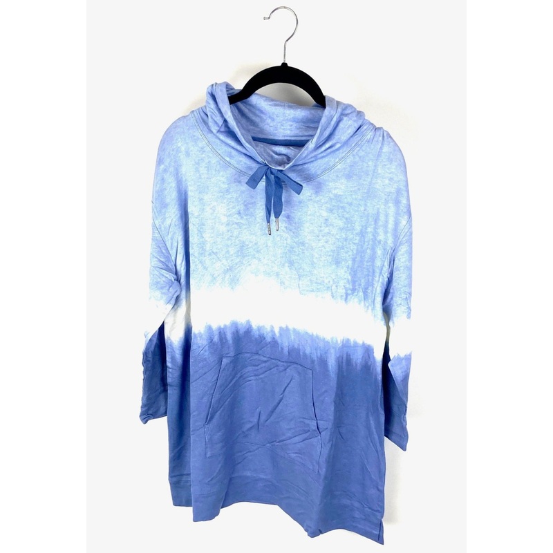 Blue  Mock Neck Long Sleeved Top – Small