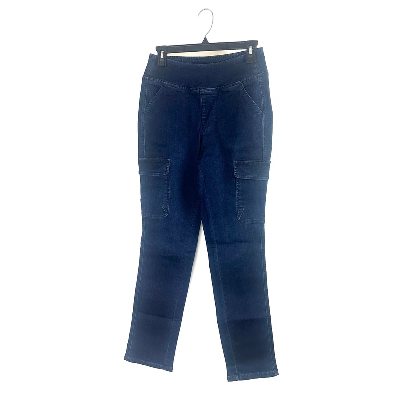 Dark Wash Cargo Pocket Jeans – Size 6