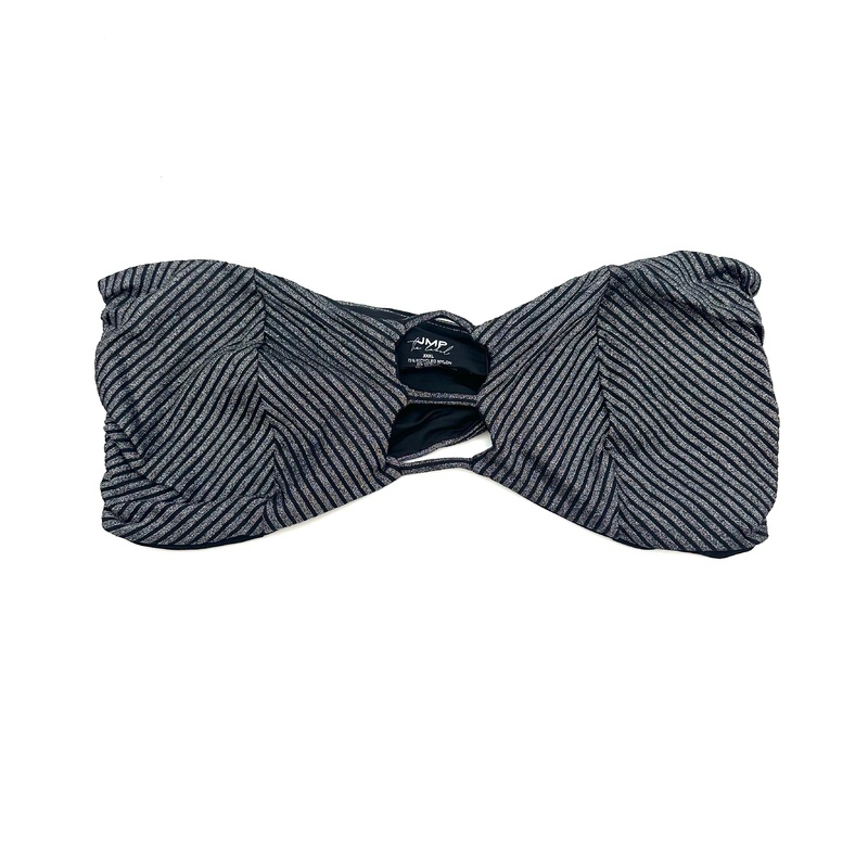 Metallic Black Strapless Bandeau Bikini Top – Extra Extra Extra Large