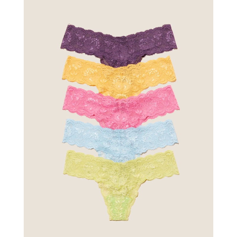 Tanga Cutie, 5Er-Pack Rani Pink Aasmani Blue Taaja Mango Zaadi Purple Chakra Green Einheitsgre
