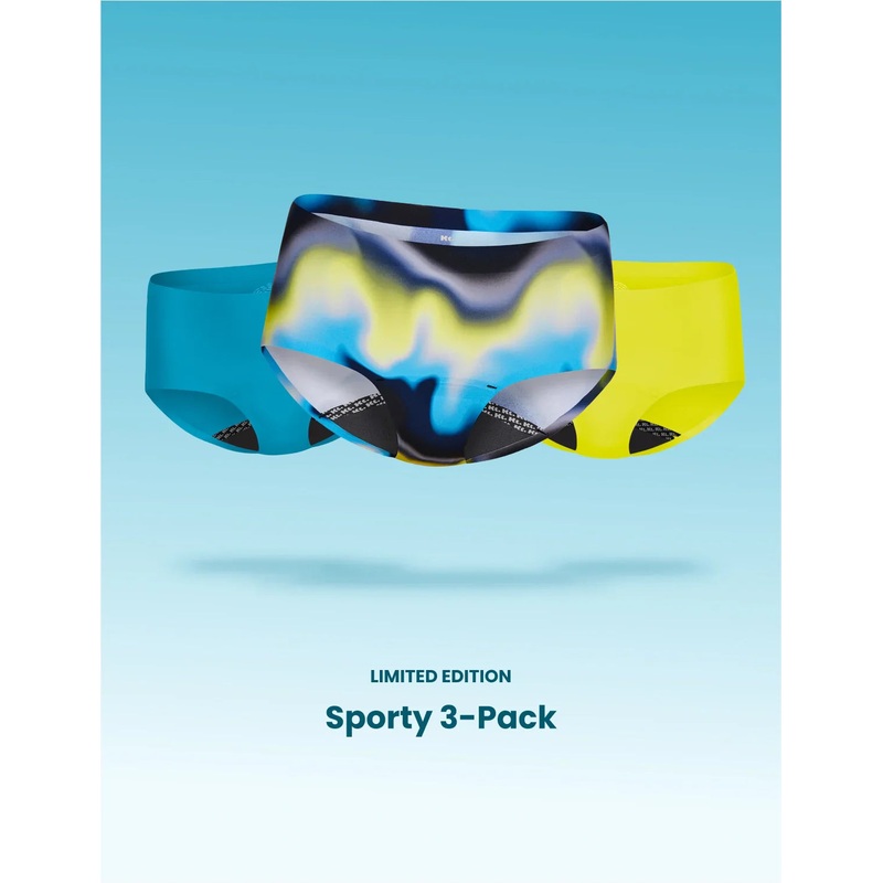 Teen Leakproof UltraThin No-Show Boyshort 3-Pack – Kit Blueberry/Holly/Galaxy XXS