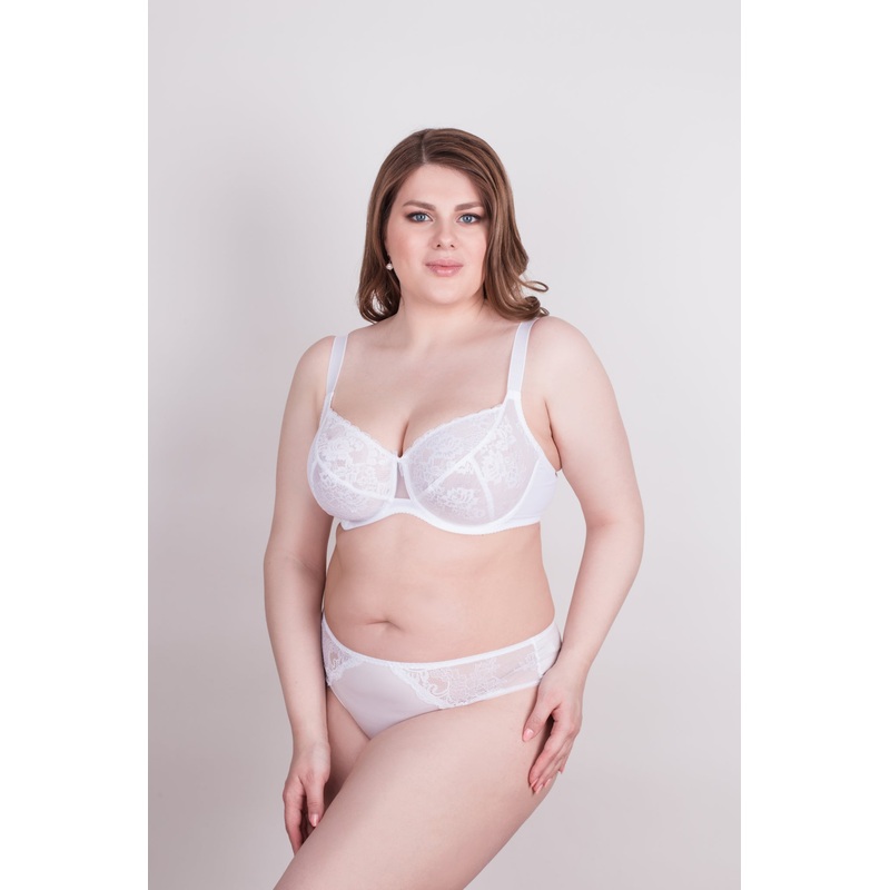 Bra Milavitsa 107180 – Lace, Underwired, Triple-Cup 70G White