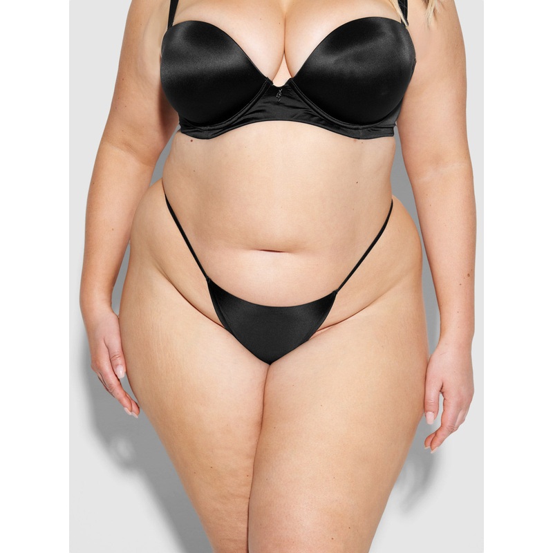 Lexi Liquid Satin G-String Black S