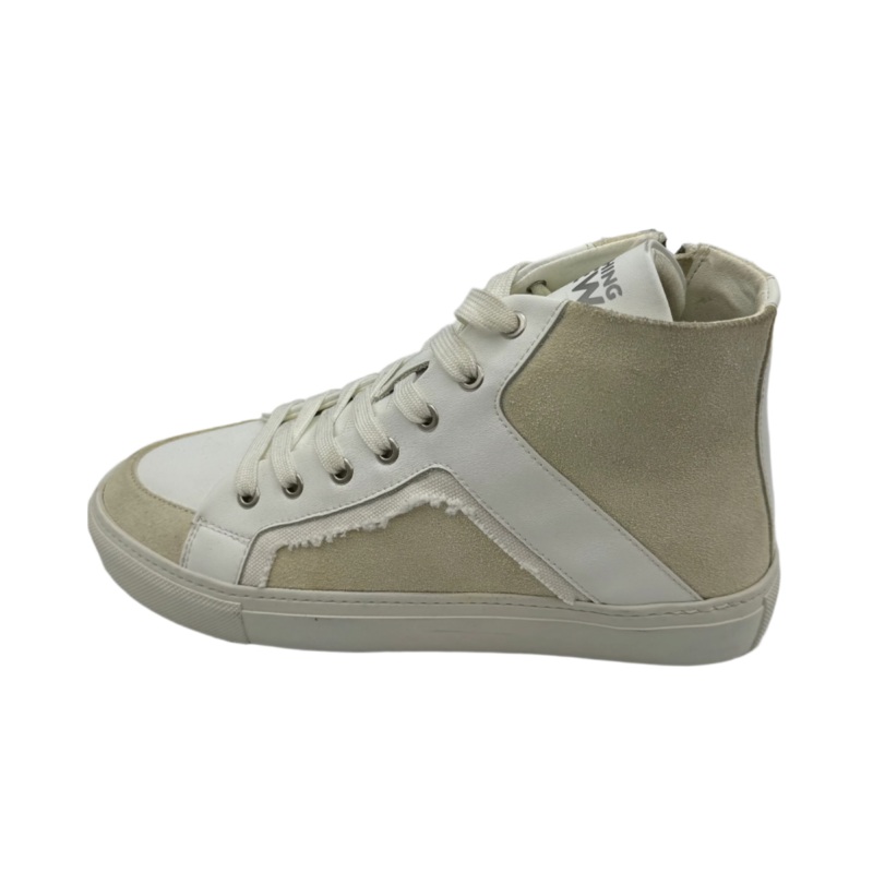 White Leather High Top Sneakers – Size 6 and 9 6