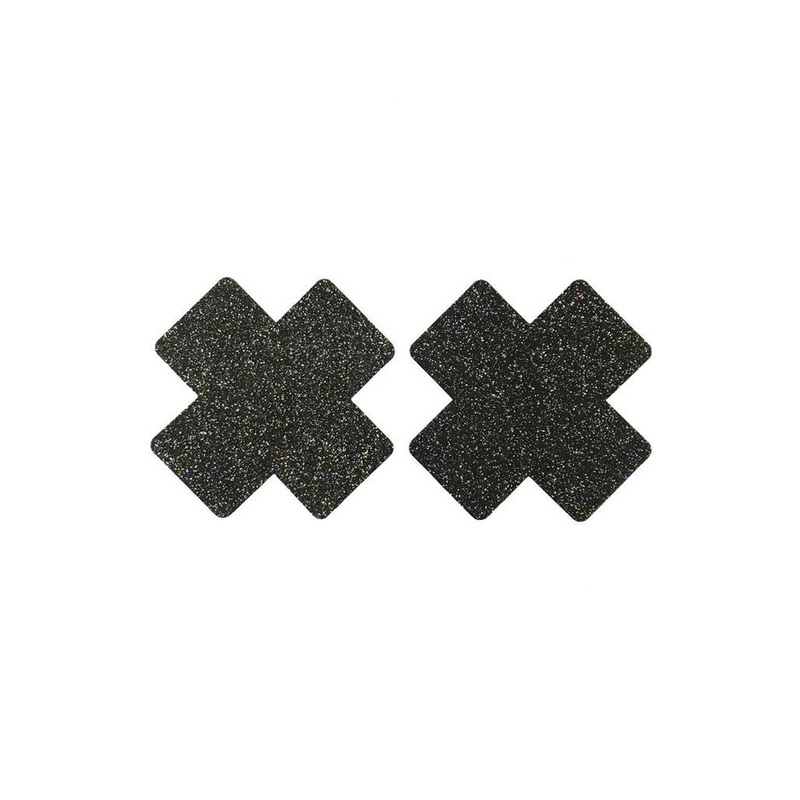 Black Glitter X Pasties Black One Size