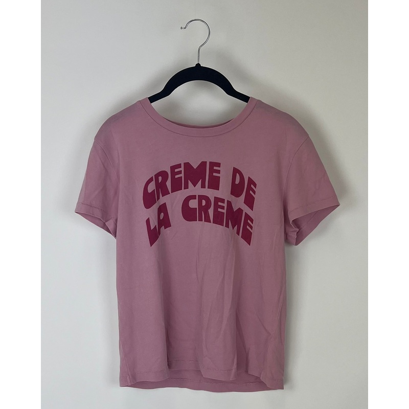 Creme De La Creme Pink Baby Tee – Small