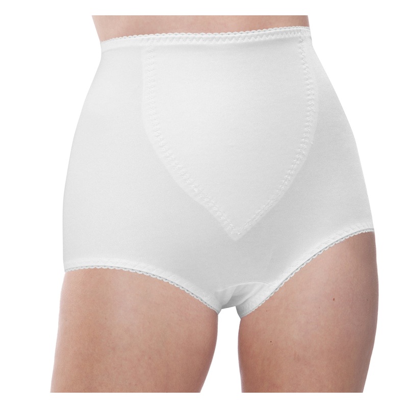 Kathryn Light Tummy  Control Microfiber Brief  (Style 751) White Small