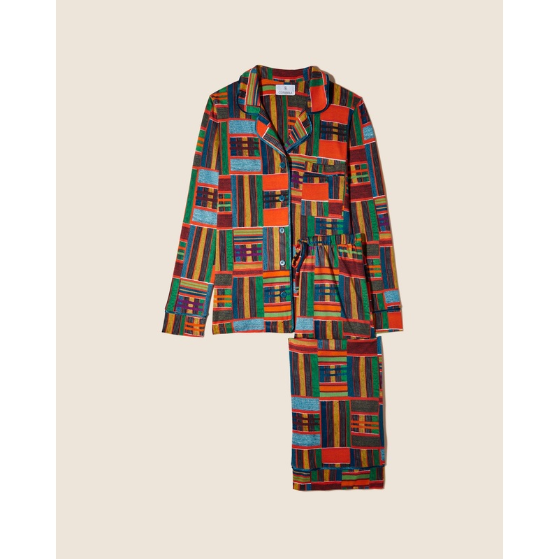 Petite Langarm Top & Hose Pyjama-Set Kente PS