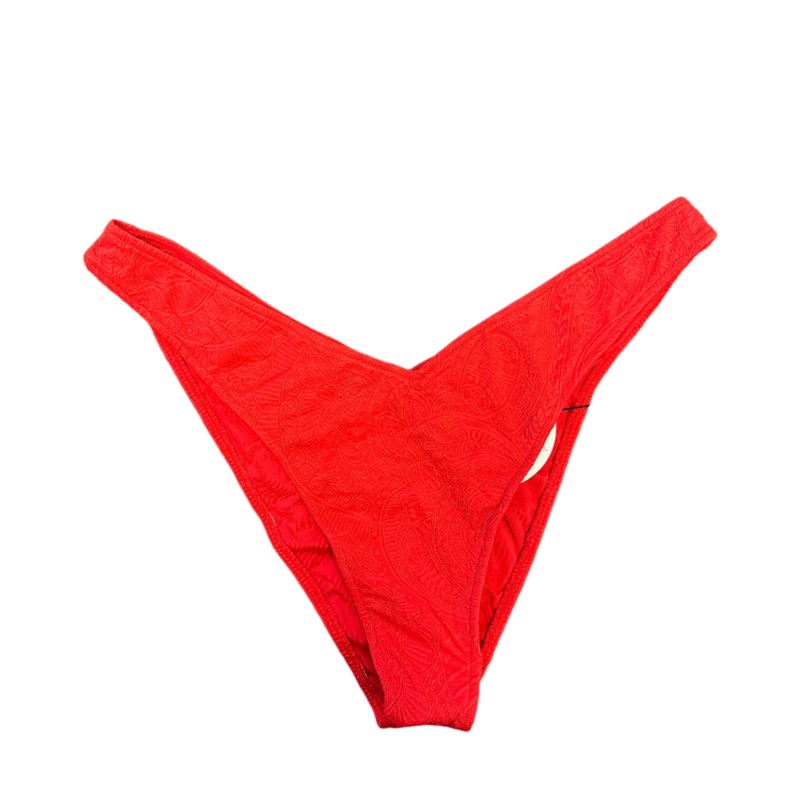 Red Embossed High Cut Bikini Bottom – Extra Large and Extra Extra Large Extra Large (Size 12)