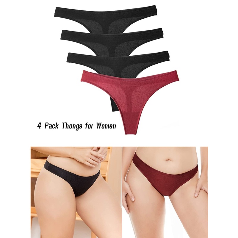 4 Pack Sexy Seamless Panties Multicolor M