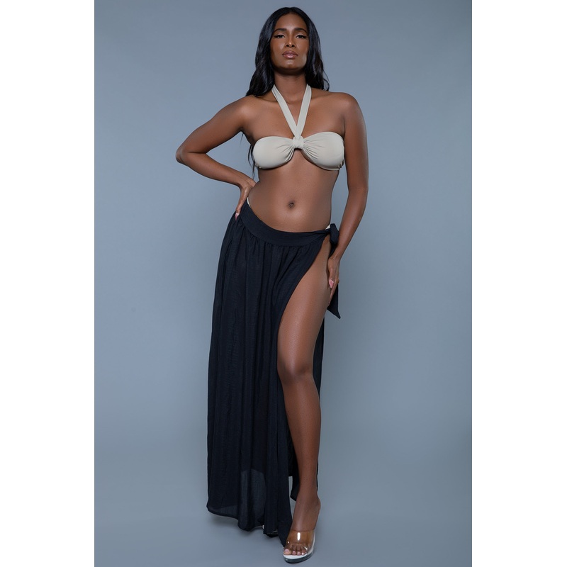 Jessa Maxi Cover-Up Skirt Black S/M