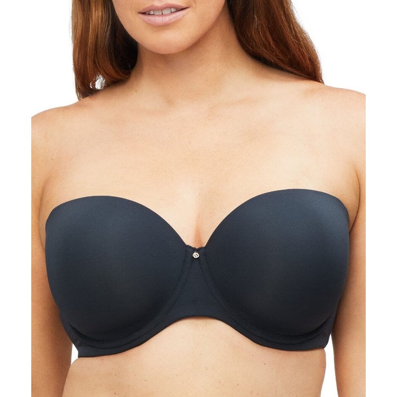 Nancy Ganz Body Define Strapless Full Cup Contour Bra – Black 32C