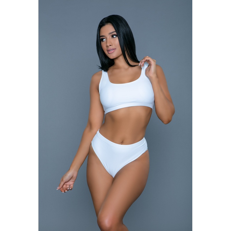 Ines Deep U Two Piece Swimsuit White XS