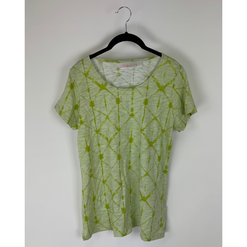 Lime Green Abstract Tie Dye T-shirt – Size 6/8