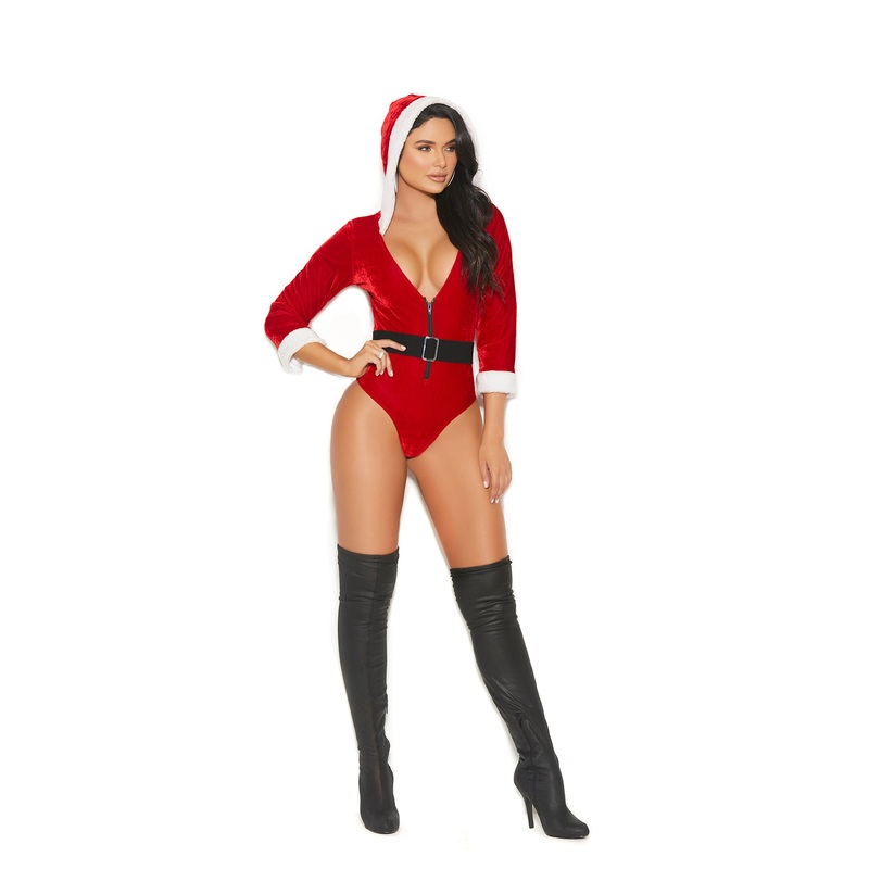 Santas Tease 2-Piece Costume 1X/2X Red/White