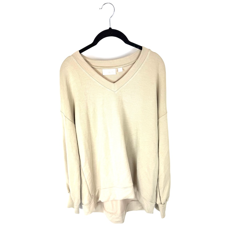 Tan Long Sleeve V-Neck Shirt – Size 6/8