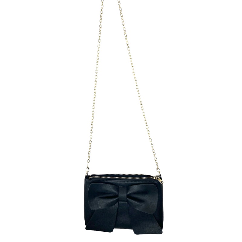 Bow Black Crossbody Bag