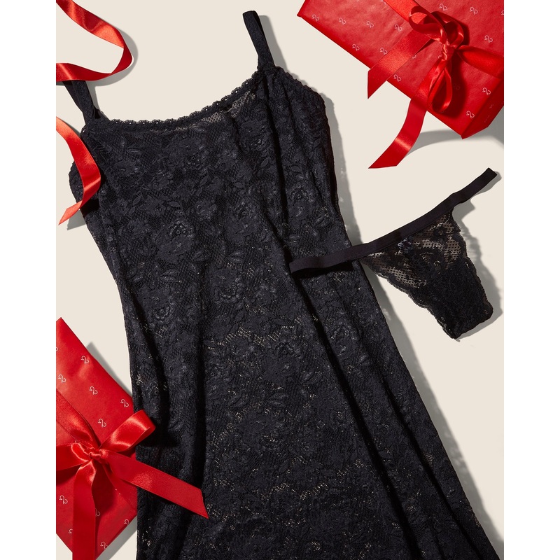 Completino Sottoveste E Perizoma Foxie Curvy Nero S