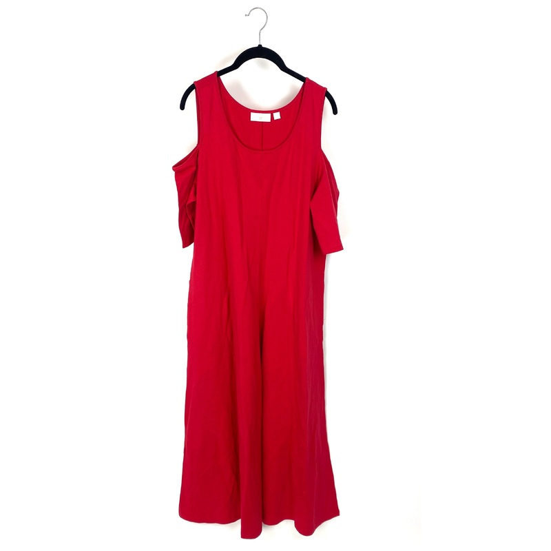 Red Cutout Shoulder Dress – Large/Extra Large