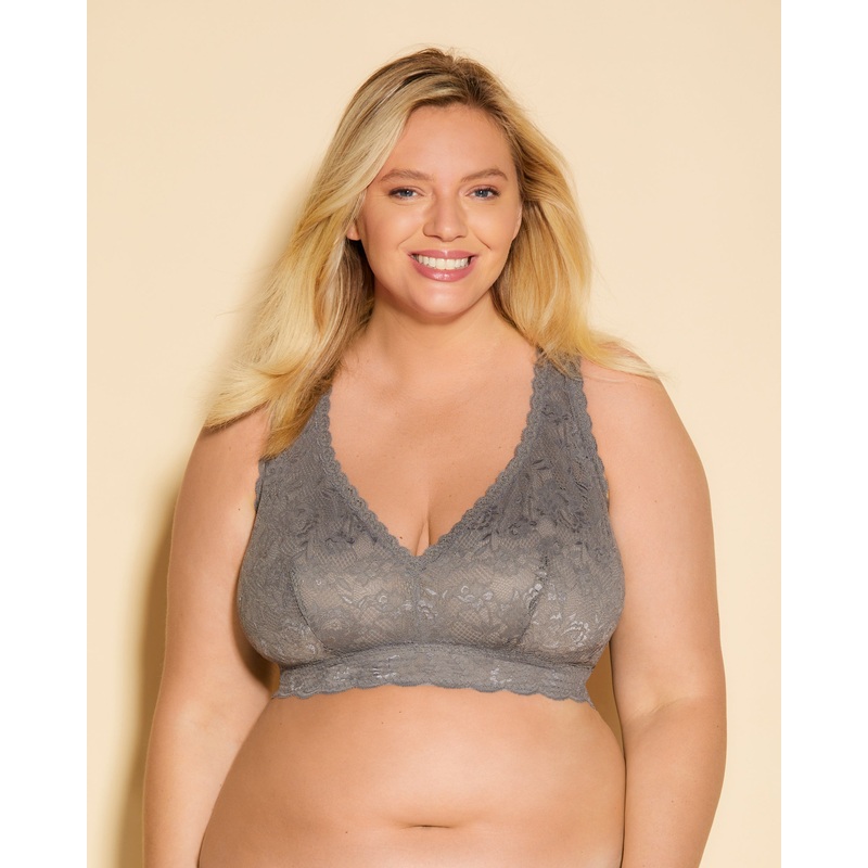 Ultra Curvy Racie Racerback Bralette Odisha Gray XS
