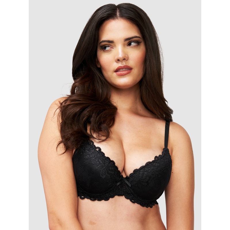 Amanda Lace Push Up Bra Black 34 B