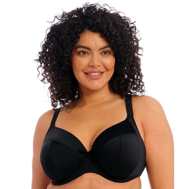 Elomi Swim Plain Sailing Underwired Plunge Bikini Top – Black 34G