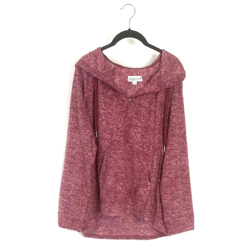 Magenta Quarter Zip Hoodie – Extra Small and Small Extra Small