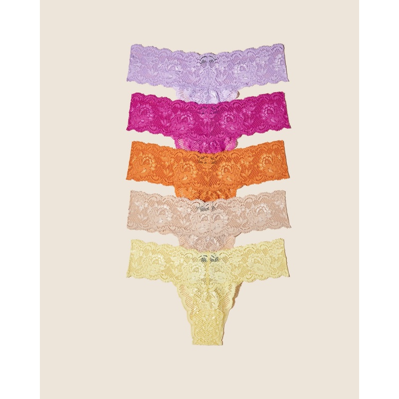 Tanga Cutie, 5Er-Pack Icy Violet Cape Fuchsia Garcinia Camel Mignonette Einheitsgre