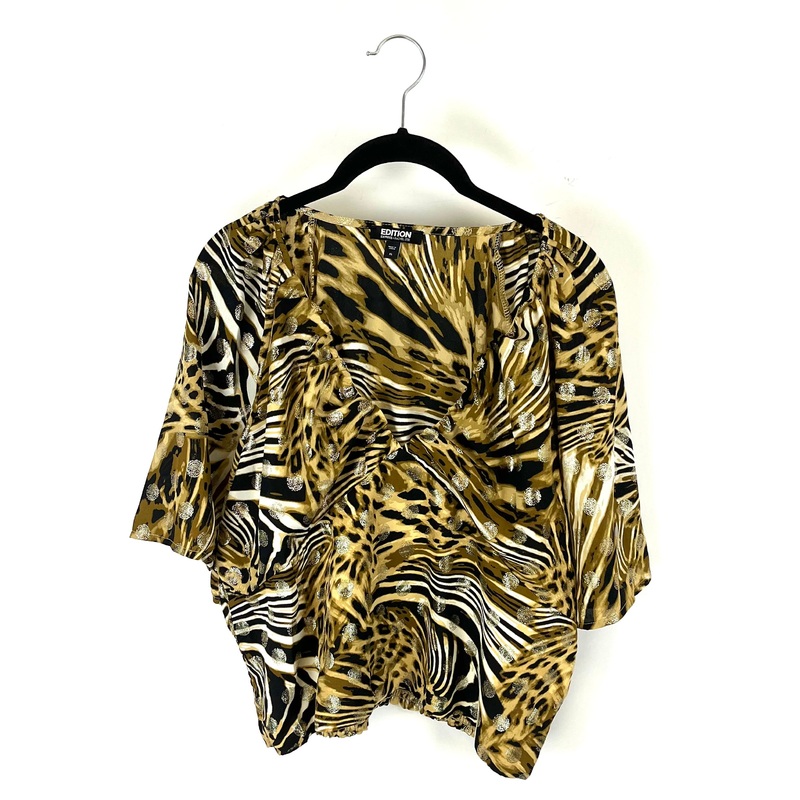 Animal Print Blouse – Size 00-12 extra extra small (size 00)