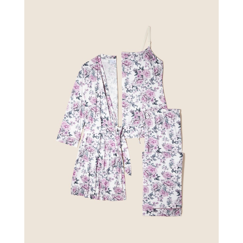 Conjunto De Pijama De Lactancia Wallpaper Floral/Ivory S