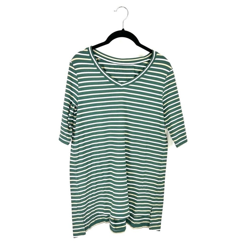 Green Striped Top – Size 6/8