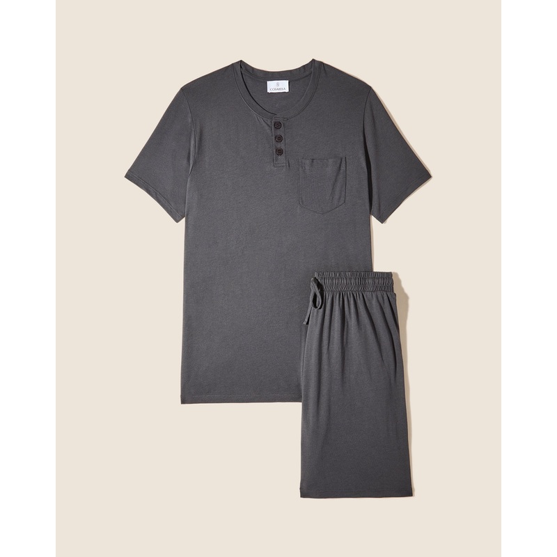 Conjunto De Camiseta De Cuello Redondo Y Pantalones Cortos Antracita S