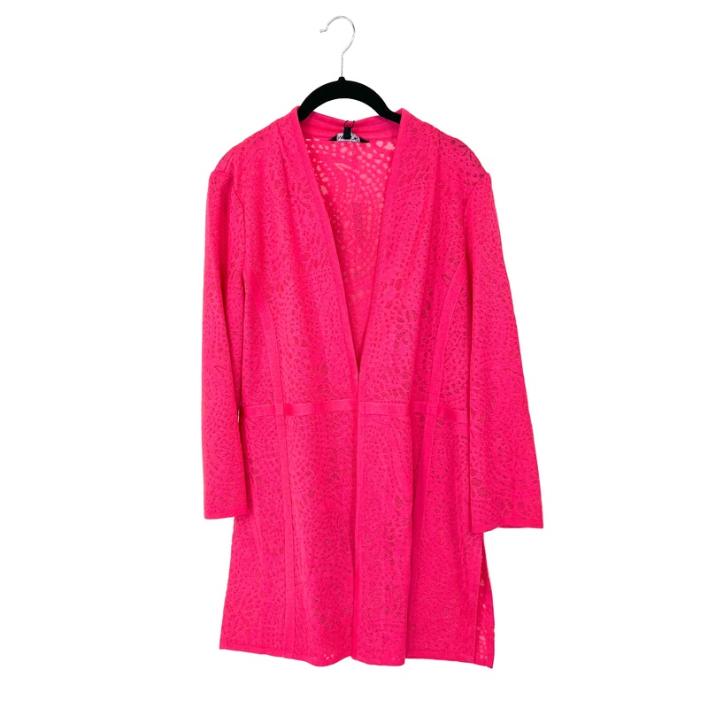 Pink Sheer Cropped Sleeve Cardigan – Size 2-4
