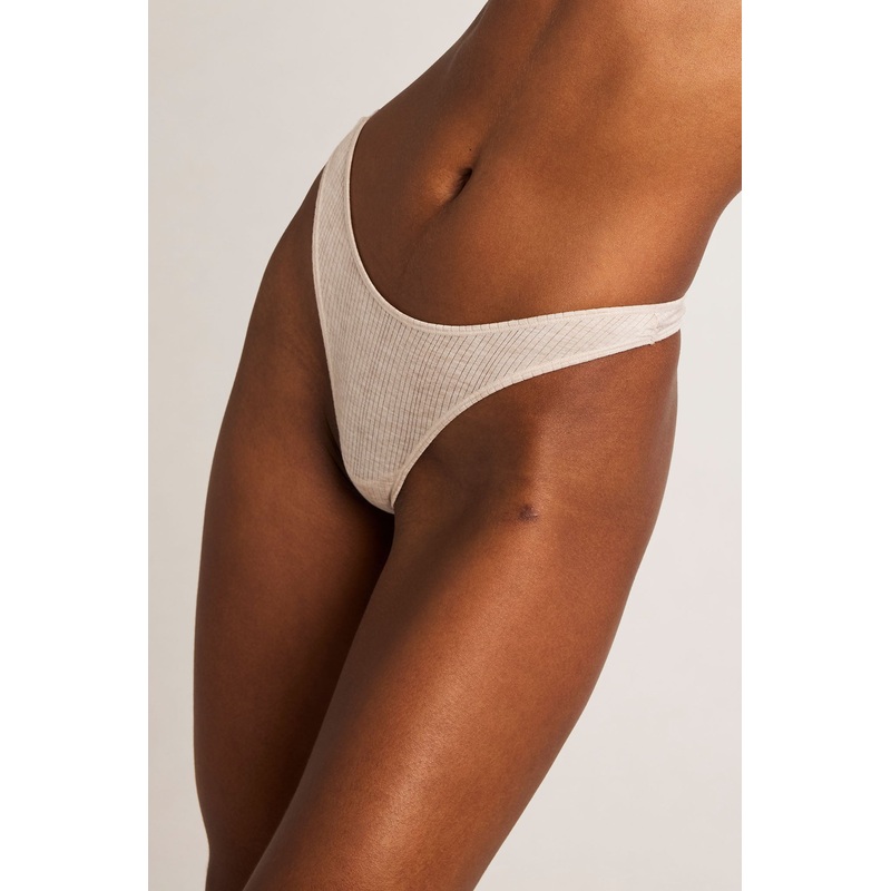 Whipped Dipped Thong in Sand XS Sand Single