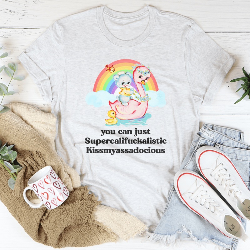 You Can Just Supercalifuckalistic Tee Black Heather S
