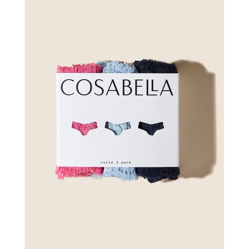 3Er-Pack Lr Tanga Rani Pink Aasmani Blue Navy Blue Einheitsgre