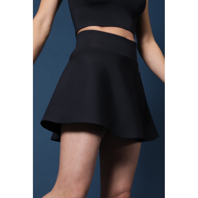 6STRIPE CELINA PLUSH FLIRT SKIRT IN AIRE NER/SIL XS