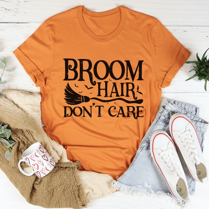Broom Hair Don’t Care Tee Burnt Orange S