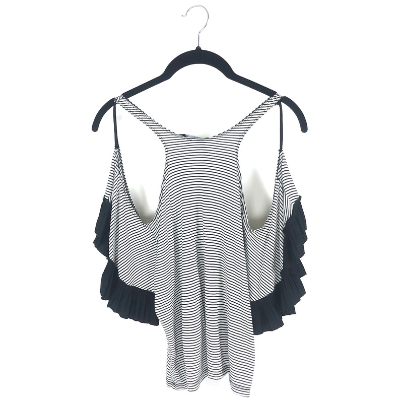 Striped Open Shoulder Top – Extra Small